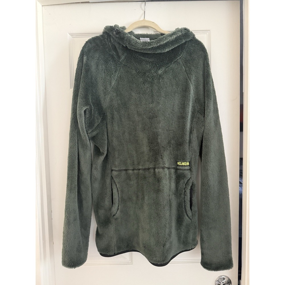 NEW Melanzana  High Loft Fleece Pullover Hoodie  Kale (Green)  Men's XXL